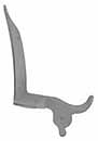Frizzen,
wax cast steel, as cast, temper after fitting,
for L&R RPL-06 replacement lock